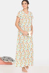 Zivame Pretty Floral Rayon Full Length Nightdress - Spring Bud — thumbnail 4